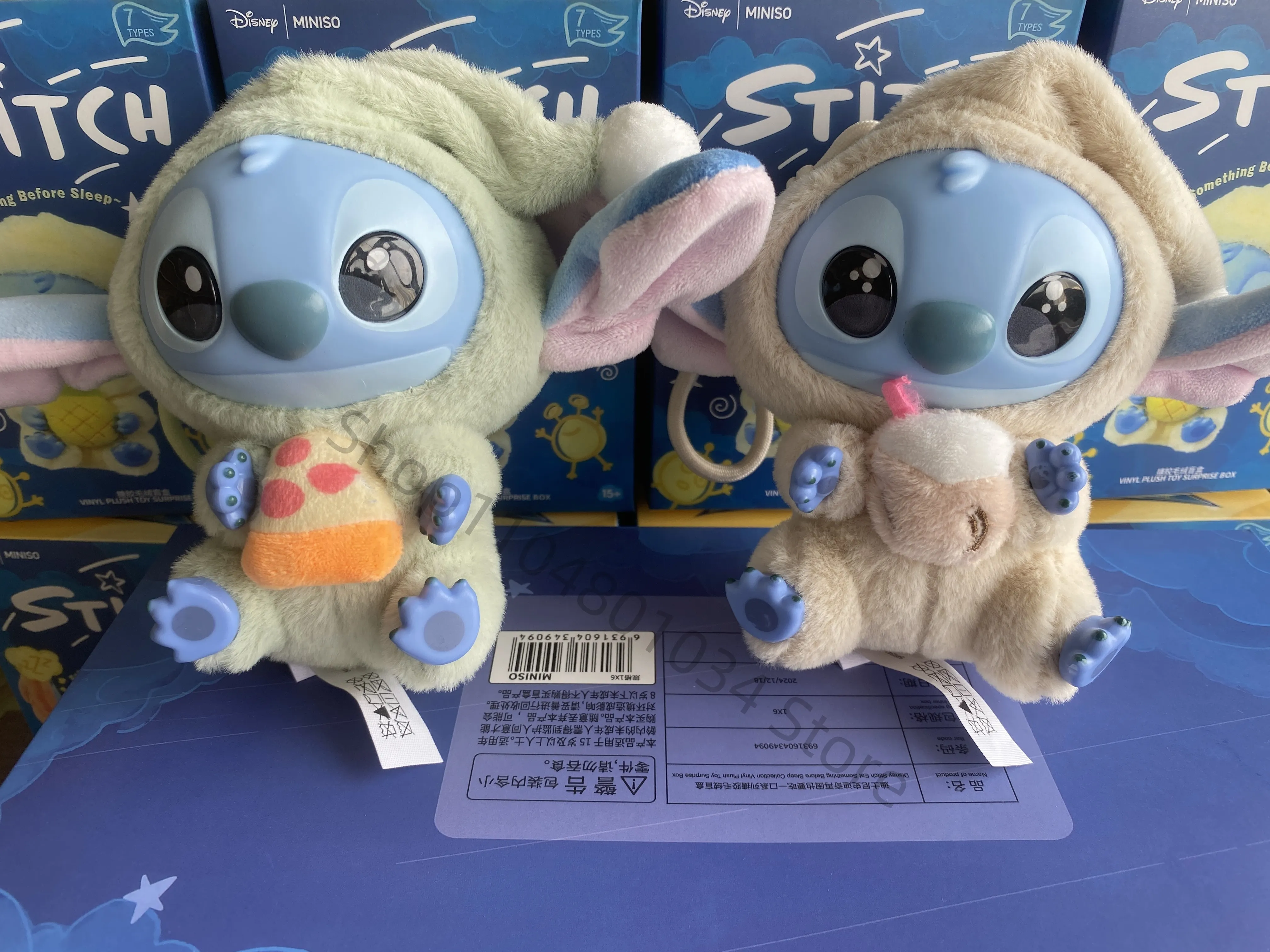 15CM New Stitch Eat Something Before Sleep Series Blind Box Plush Dolls Pendant Cute Doll Ornament Mystery Box Surprise Toy Gift