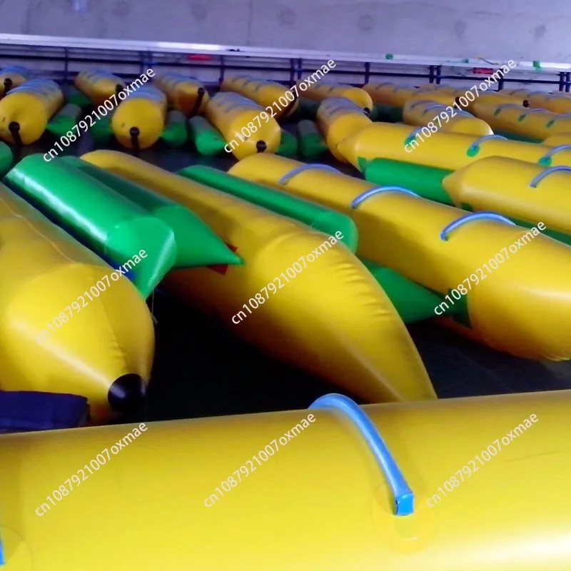 Durable Single Tube SingInflatable Banana Boat for Beach Water Park Game, Water Flying Fish, Towable Tube