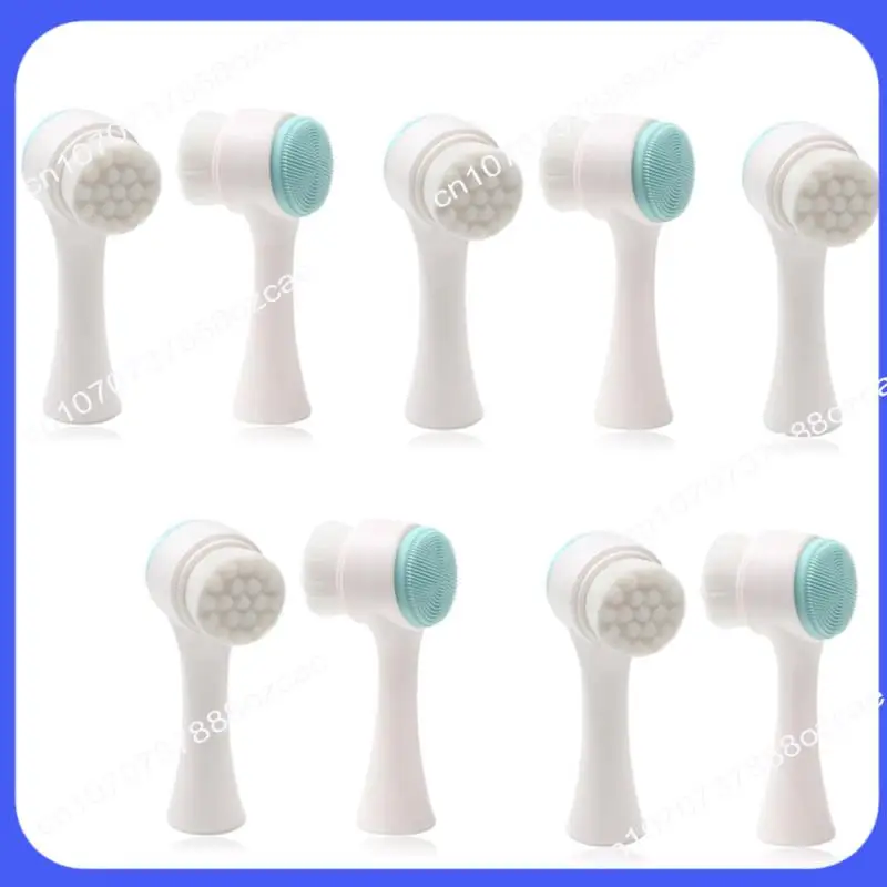 منظف الوجه ثلاثي الأبعاد A26P، فرشاة تدليك يدوية للوجه، منظف للوجه بشعيرات ناعمة على الوجهين