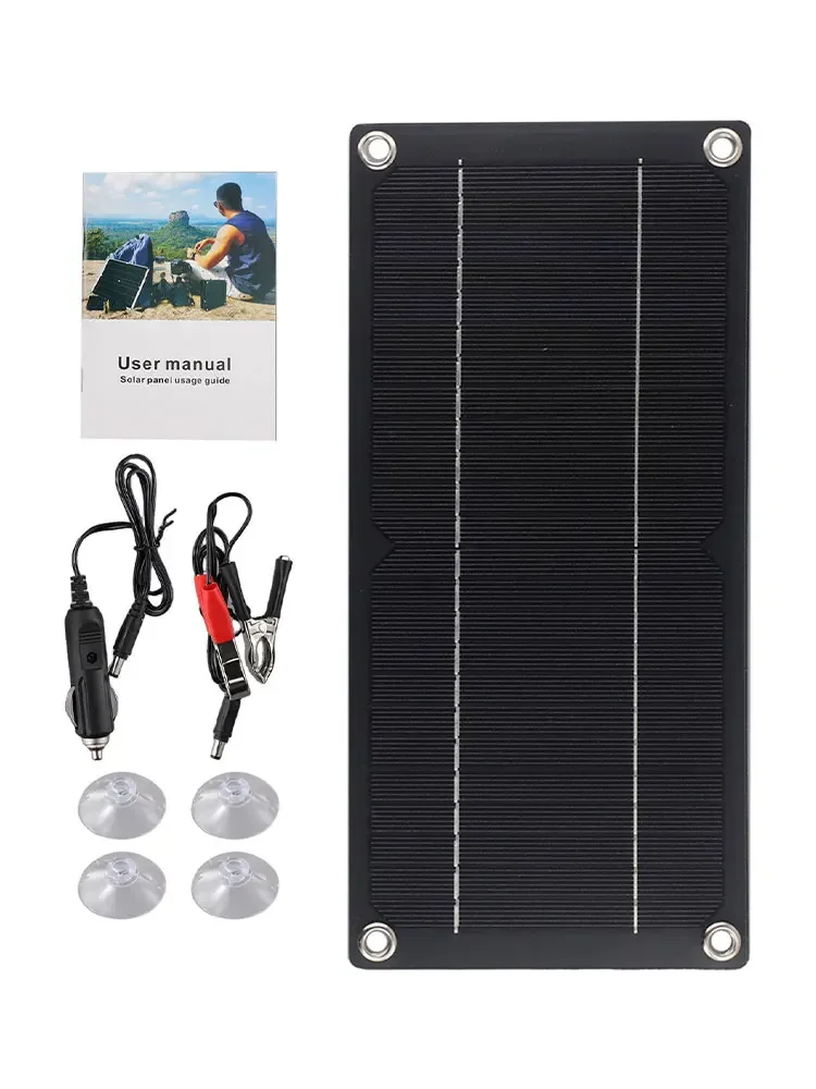 Electric Fans 12V Trickle Battery Charger High Efficiency Solar Panel Quick Charging Advanced Polyethylene Coating