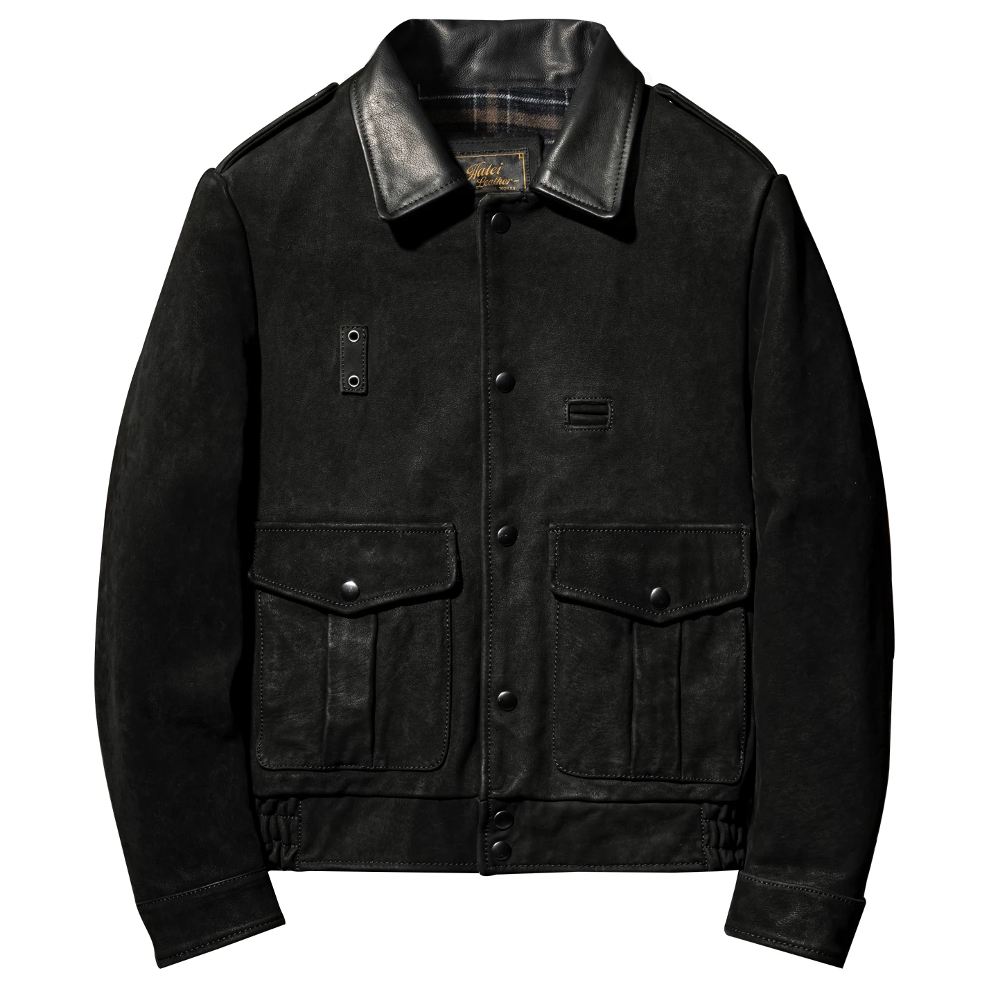 Black Autumn Leather Jacket Men Retro Style Plus Size 6XL Genuine Natural Thick Cow Suede Turn-Down Collar Mounted Police Coat