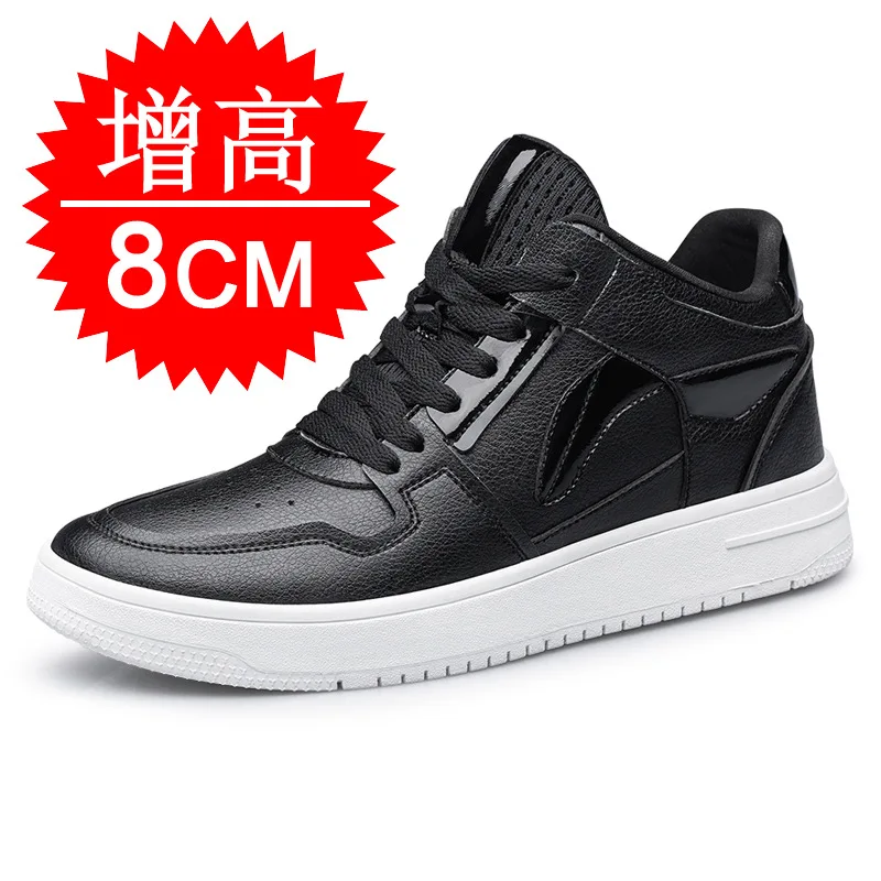 

Genuine Leather Elevator Shoes for Fashion Men Casual Sneakers Men Invisible Height Increase Sneakers Breathable Lift Shoes