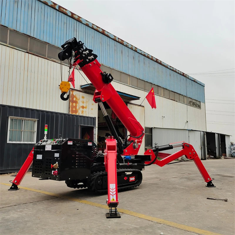 

3 5 8 10 Ton Crawler Spider Crane Lift Mini Hydraulic Spider Crane Municipal Construction With Remote Control Factory Price