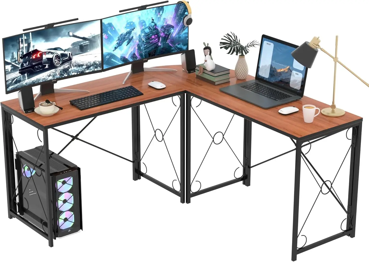 

39.4' Folding Computer Desk Simple Laptop Table Home Office Workstation for Reading Writing, No Assembly Needed, Small Space