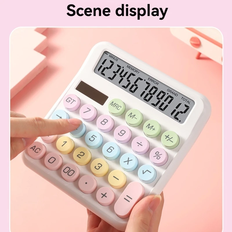 Candy-Colored Desktop Calculator For Office & School, Student Stationery, Ideal For Calculations