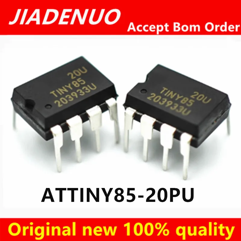 (1-10 uds) 100% nuevo conjunto de chips ATTINY85 ATTINY85-20PU ATTINY85 20PU DIP-8