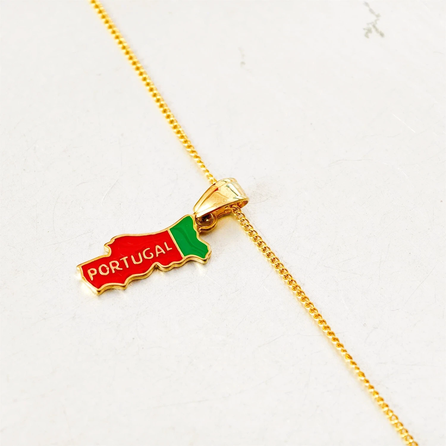 Fashion Small Tiny Portugal Map Pendant Female Gold Color Stainless Steel Chain Necklace for Women Jewelry Christmas Gift 2025 view 5