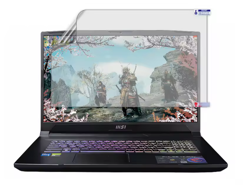 화면 보호 필름 부착 이미지