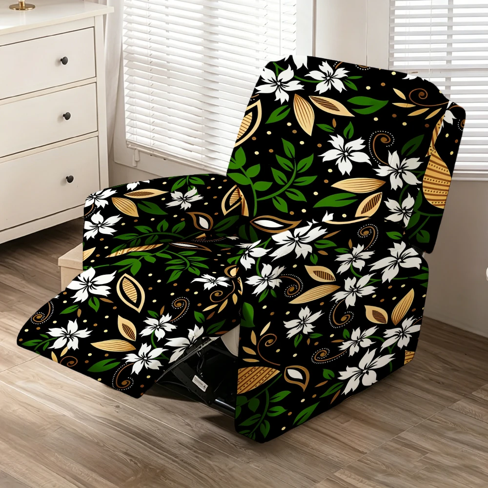 

Recliner Slipcover,Elegant Flower Pattern Recliner Cover Washable Removable Protector
