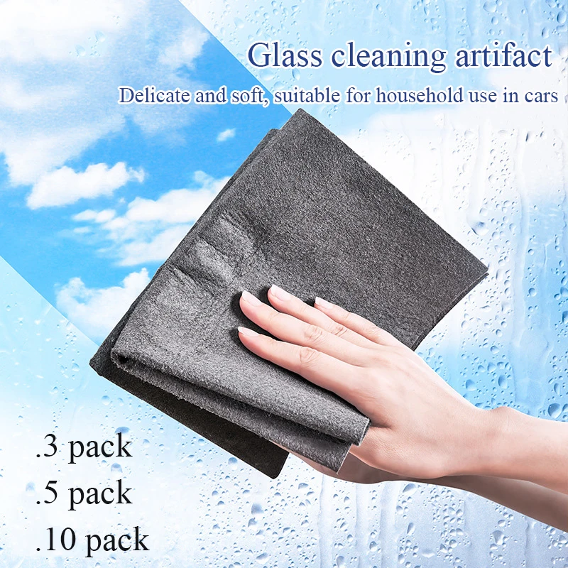 3/5/10 PCS Magic Cleaning Cloth Thickened No Trace No Watermark Reusable Microfiber Washing Cloths Towels For Car Window Glass