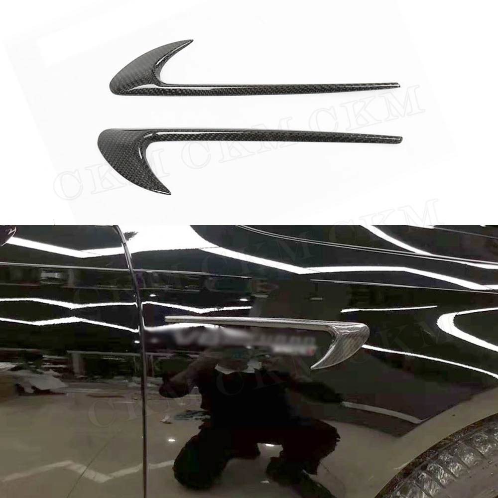 

CKMUUER For Mercedes Benz E Class W213 E63 E200 E300 AMG E63 S 2017 2018 2019 Carbon Fiber Front Side Fender Vent Trim Bosy Kits