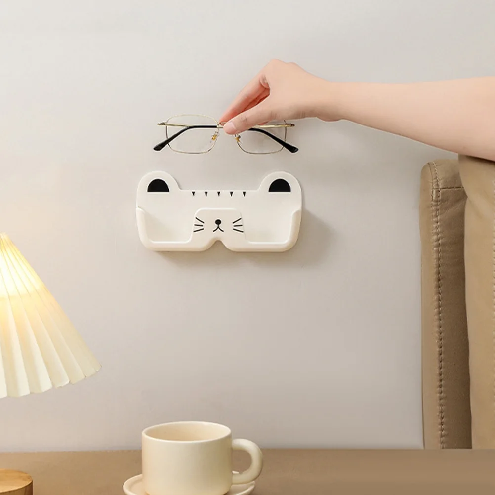 

2pcs Glasses Storage Box Wall Mounted Plastic Holder No Punch Abs Crash Proof Household Organizer For Sunglasses Eyeglasses Case