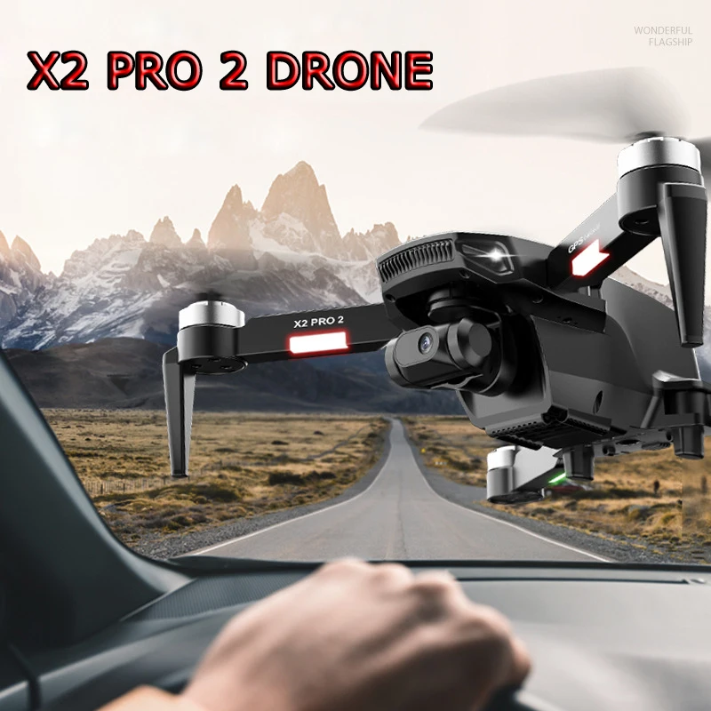 X2 PRO 3 RC Drone 4K HD Dual Camera 3-Axle Gimbal Aerial Photography Remote Control Quadcopter Foldable GPS Brushless Aircraft