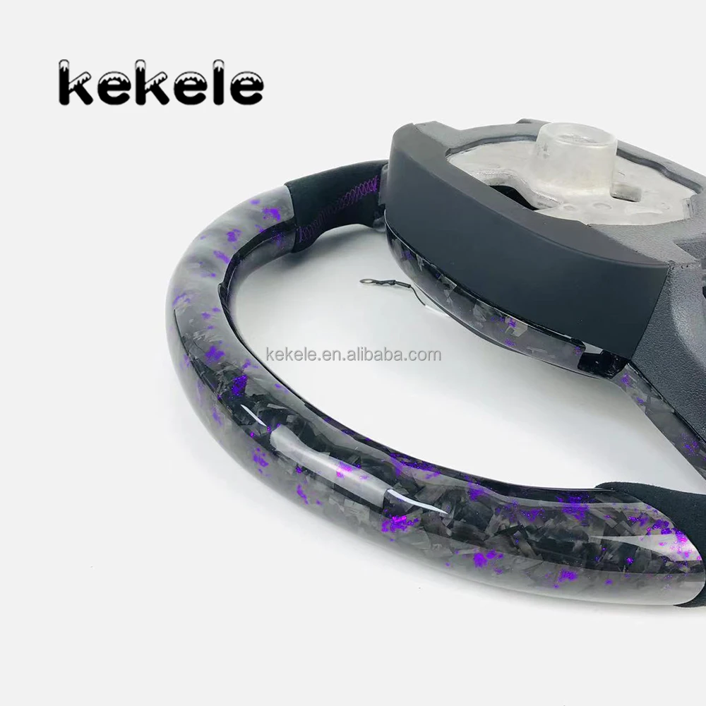 Suitable for BMW G Series M3 M4 Forged Purple Carbon Fiber Steering Wheel with LED Intelligent Display Can Be Customized view 6