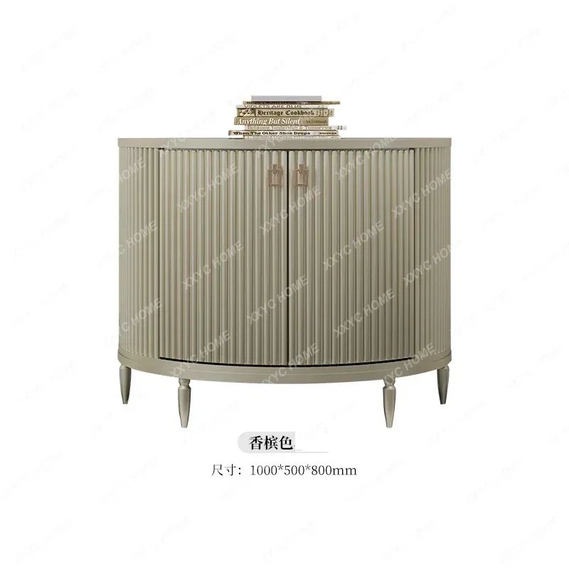

DV Entrance cabinet Simple modern light luxury semi-arc storage cabinet