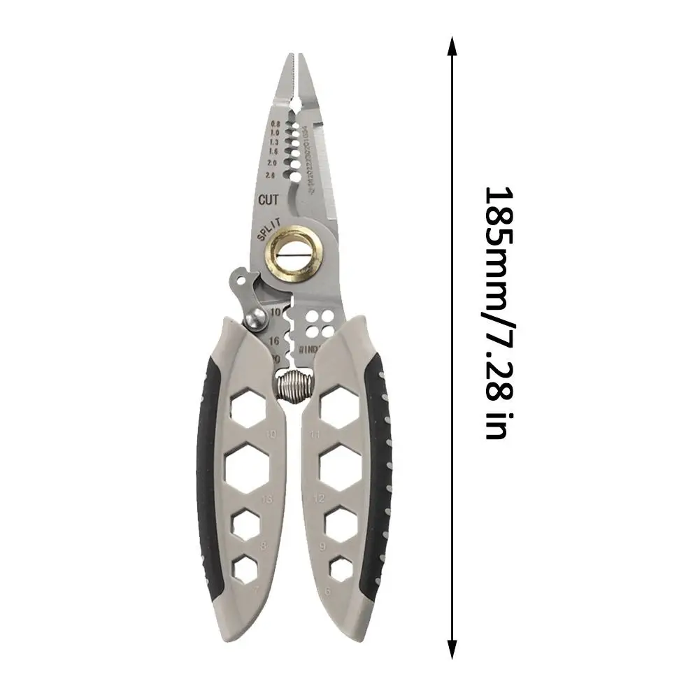 -Inch Multifunctional Wire Stripper Pliers - Electrician\'s Essential Tool For High-Precision Cutting, Crimping, And Cable Work