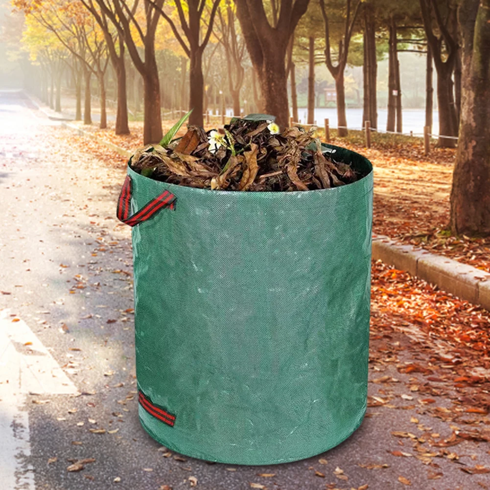 50L-500L Foldable Garden Waste Bag Large Capacity Leaf Sack Storage Bag Garbage Waste Container Garden Leaves Debris Trash Can