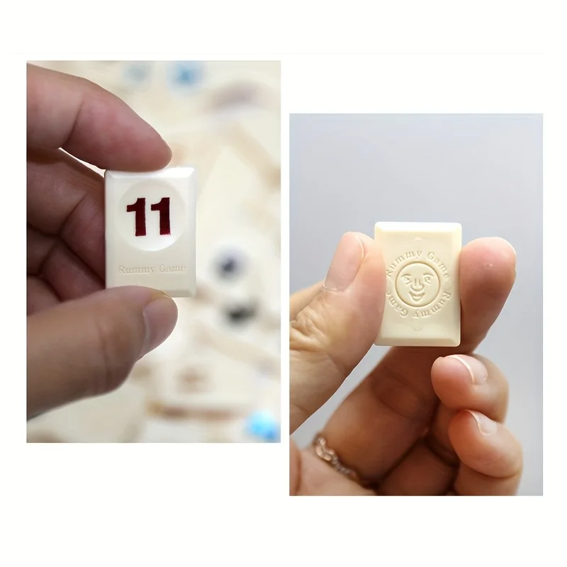 Klassisches Rummy-Tile-Brettspiel – Strategiespiel für 2–4 Spieler zum schnellen Denken, perfekt für Familie und Freunde, inklusive langlebiger P