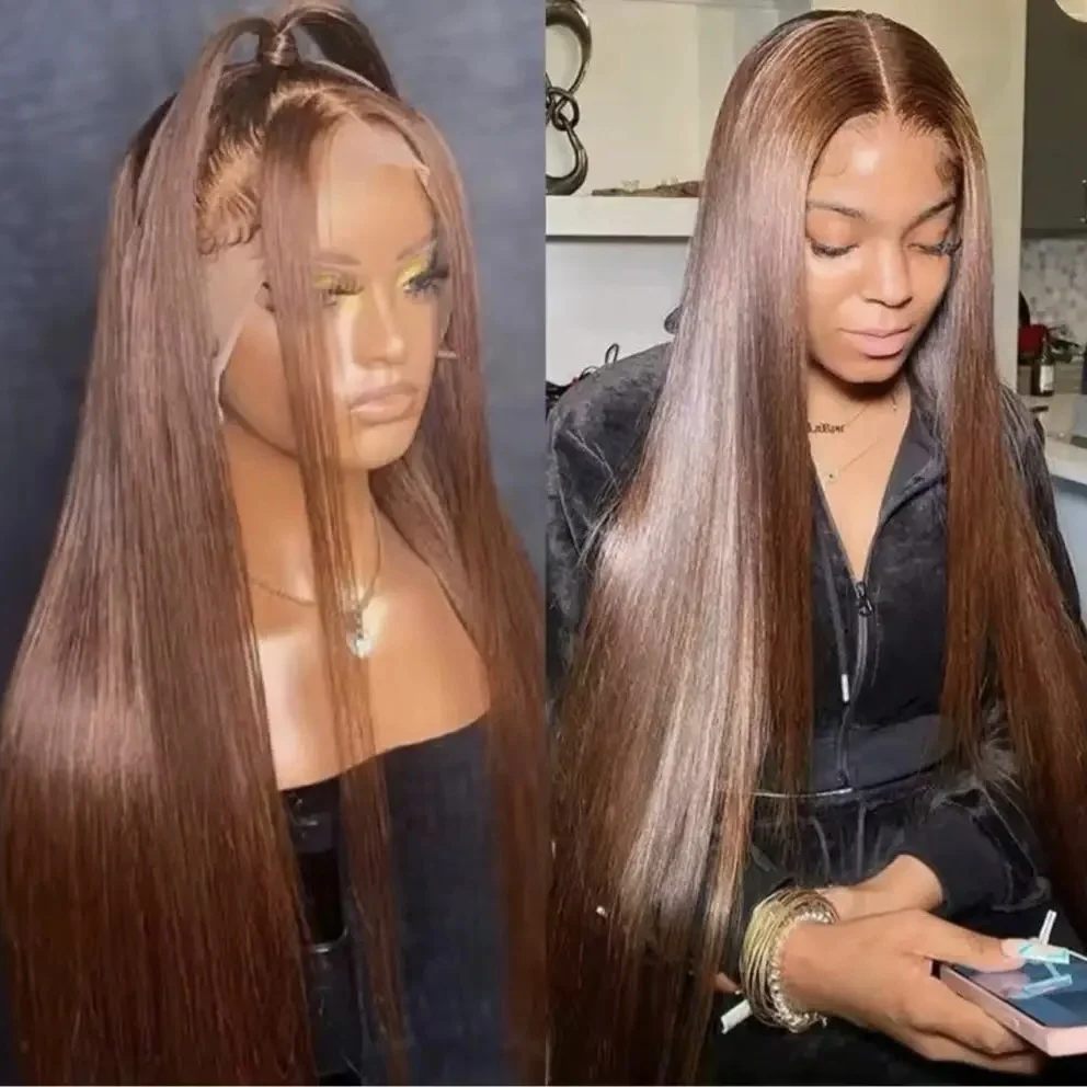 

Темно-коричневый # 2 пары прямых париков из натуральных бразильских волос 13x6/360 с кружевной застежкой, без клея, с предварительно выщипанными линиями роста, с шелковым верхом 5x5 и отбеленными узелками