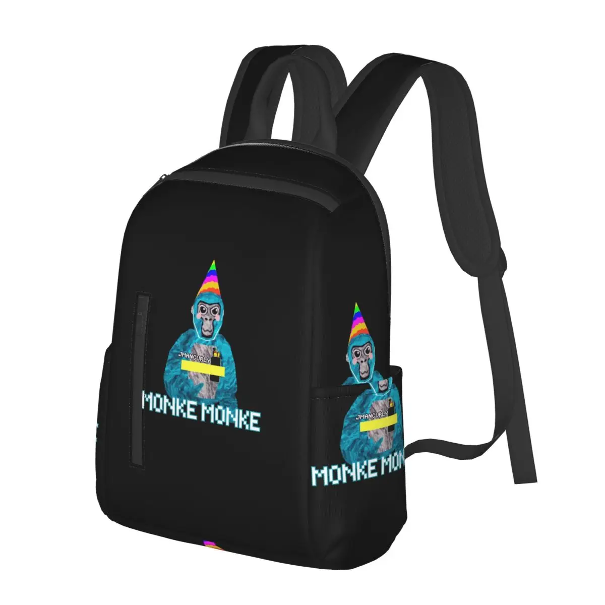 Gorilla Tag JMANCURLY Monke Monke VR Gamer Student Backpack School Bag Hiking Travel Daypack for Boys Girls Bookbag