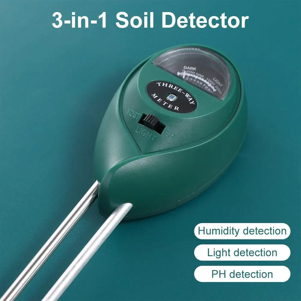Analyzer 3 in1 Soil Detector Moist Tester Garden Tool Soil Moisture Meter PH Tester Soil PH Level Tester Plants Flower