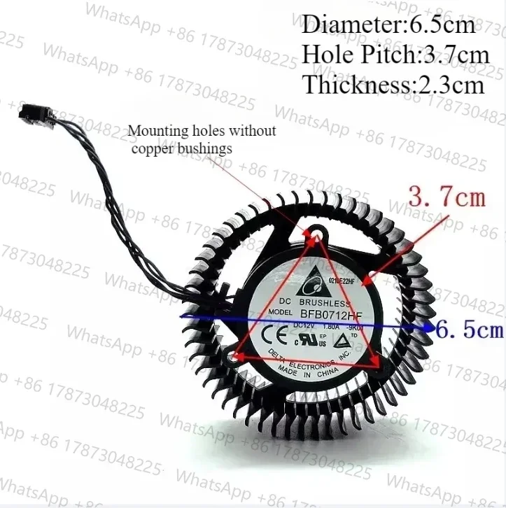 For GTX460 480 580 Public Zotye GTX680 670 Graphics Fan, Turbo Fan BFB0712HF