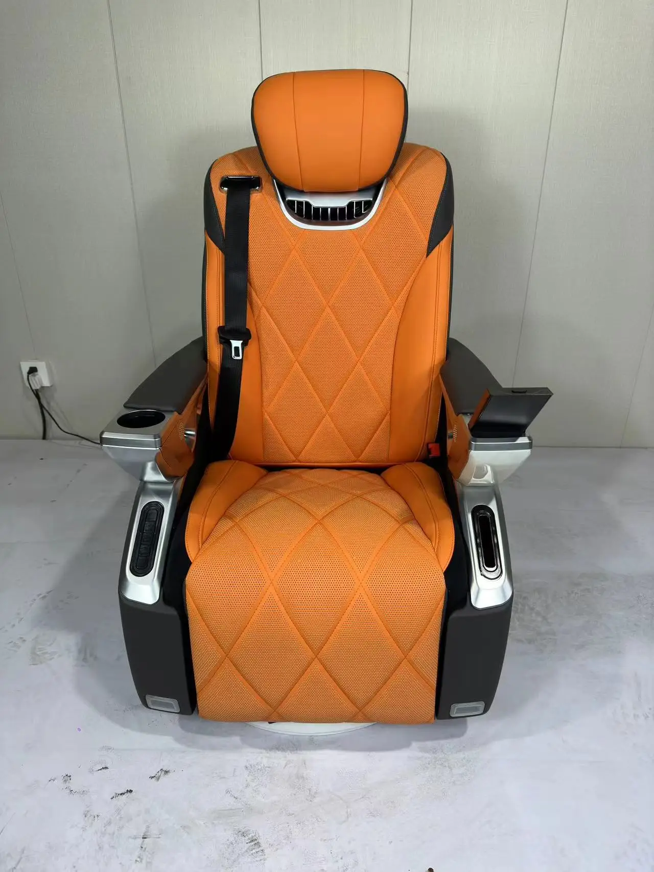 مقعد سيارة من الجلد الذكي مع ميزات مريحة للتدليك والترفيه لاستخدام أعمال RV والطيران #6