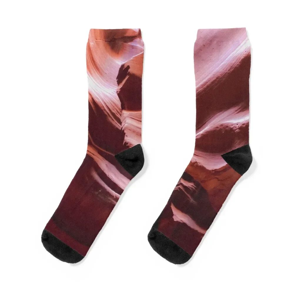 

Orange color cave at Antelope Canyon Arizona USA Socks crazy cute colored kawaii Woman Socks Men's