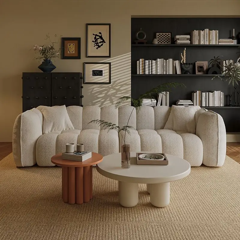 Divano pigro color crema Designer B&B Soggiorno per il tempo libero Divano singolo con zucca
