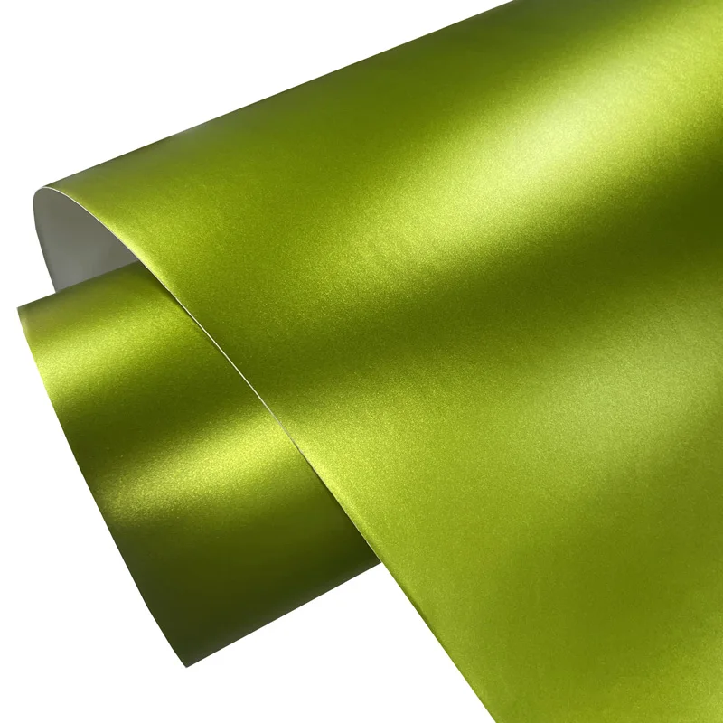

Премиальная матовая металлическая виниловая пленка цвета лайм-грин, самоклеящаяся, с функцией отвода воздуха, для оклейки автомобилей
