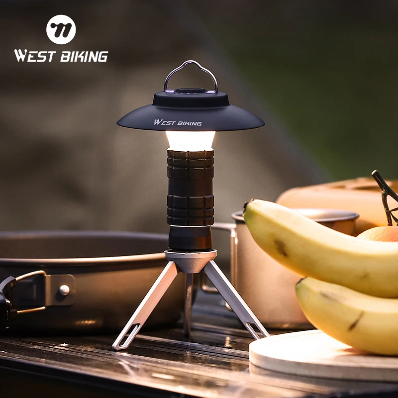 

WEST BIKING Camping Light Portable Outdoor Type-C Charging Emergency Lamp Hanging Tent Light Daily Household Garden Decoration