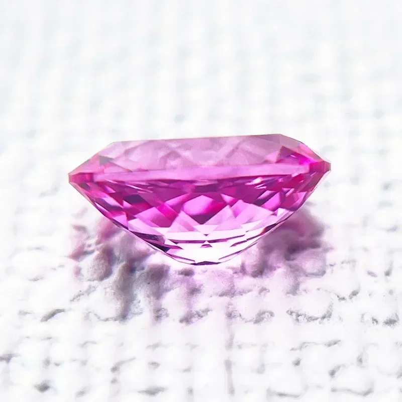 

New Lab Grown Sapphire Oval Cut Pink Color Charm Gemstone for DIY Advanced Jewelry Making Inlay Selectable AGL Certificate