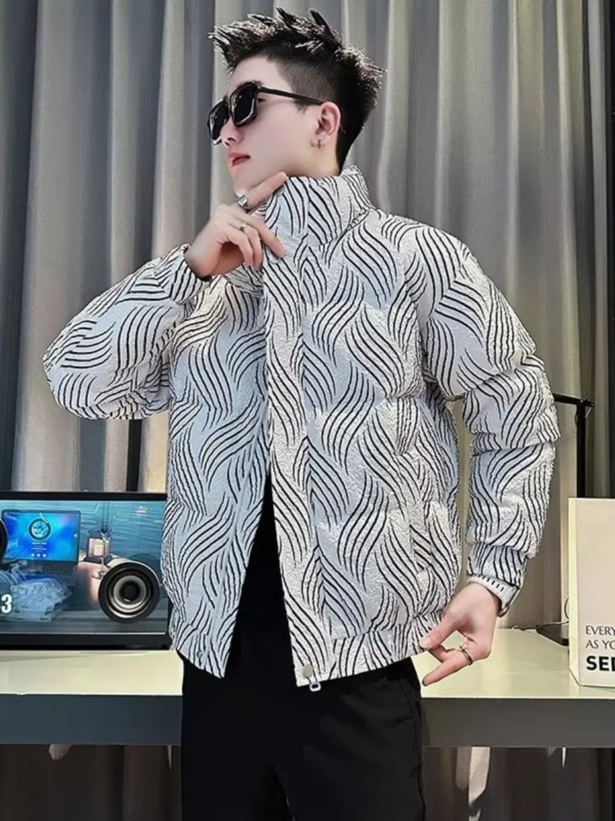 

Мужская пуховая куртка из хлопка Jaet Thiened, осенне-зимняя, модная, брендовая, приталенная, теплая, с откидным воротником, молодежный тренд, стандартная длина