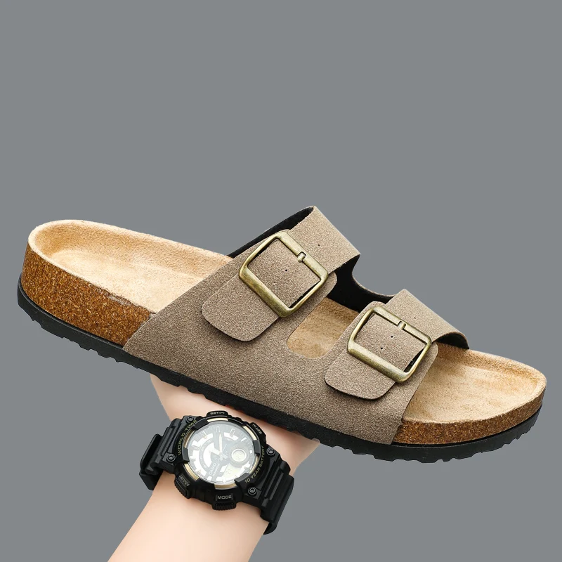 Man's Leather Sandal for Men Beach Sandals Men 2024 Designer Men's Shoes Men's Comfortable Slipper Original Brands Shoes Summer