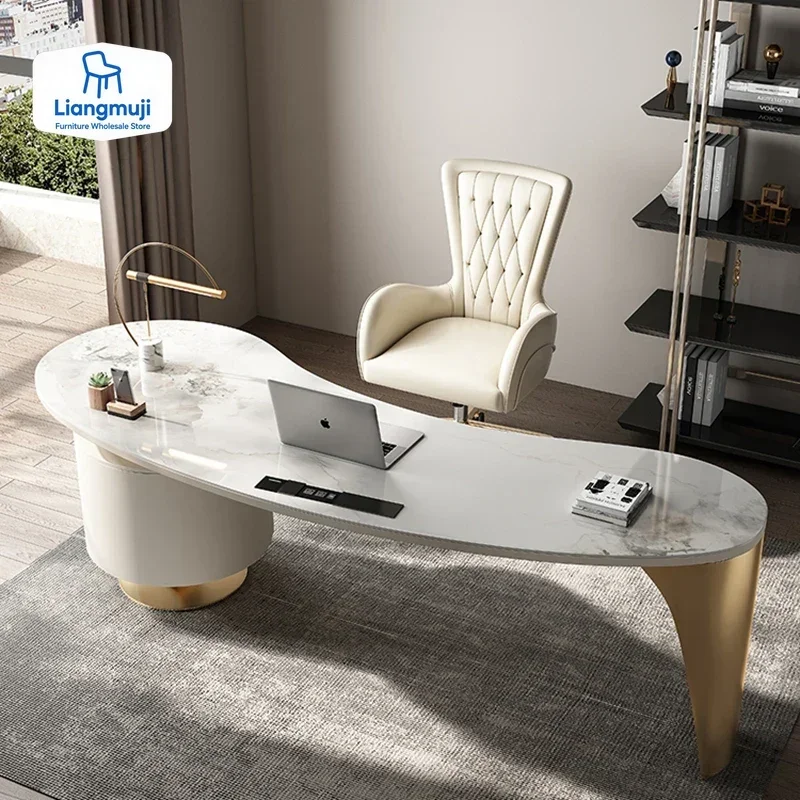 Supplies Under Office Desk Computer Boss Mesa Writing Reception Desk Executive Mirror Table Pour Ordinateur Home Furniture