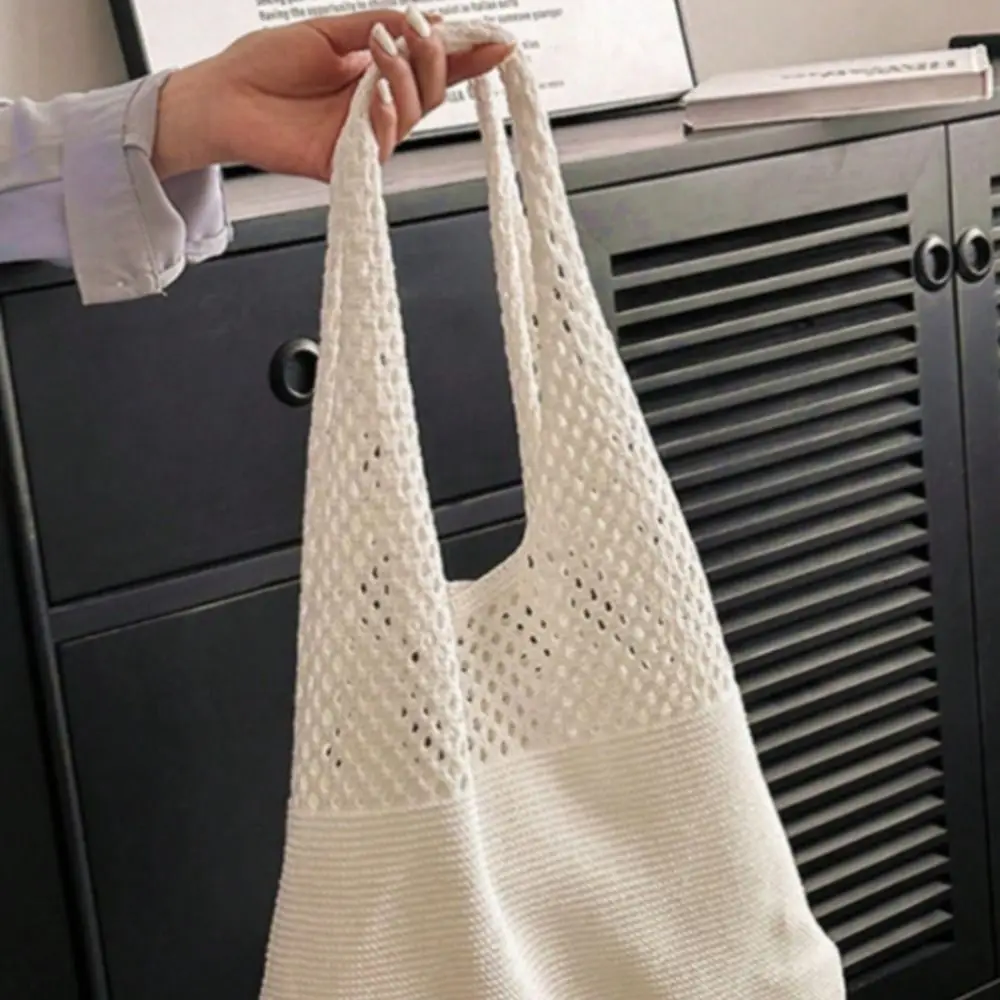 بلون الحياكة حقيبة كتف الجوف خارج سعة كبيرة البوهيمي الكروشيه حمل حقيبة تنوعا حقيبة يد منسوجة غير رسمية الإناث