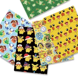 Pokemon Cartoon Fabric140*50cm Handmade Sewing Patchwork Quilting Baby Dress Home Sheet Printed Fabric Fabric Sewing Kids
