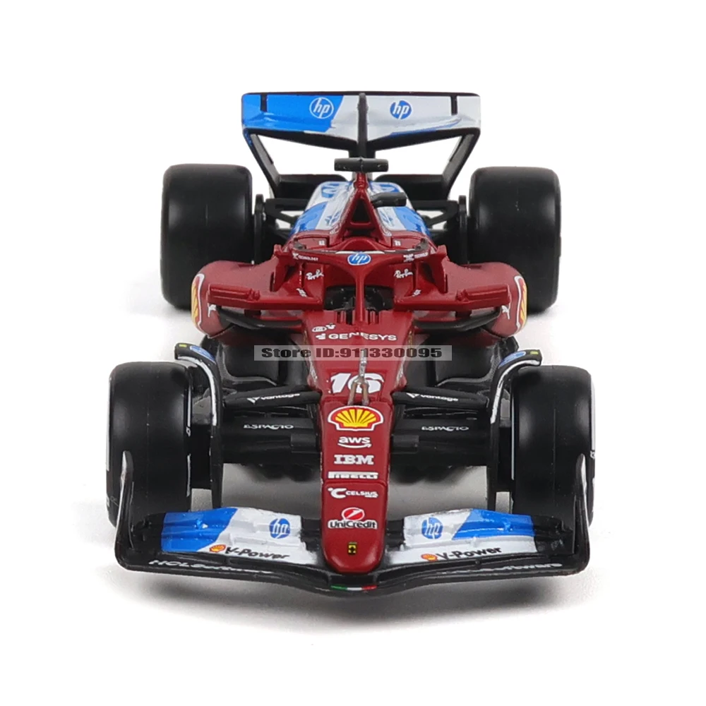 Bburago 1:43 2025 F1 Miami Grand Prix Ferrari SF25 #16 Charles Leclerc #44 Lewis Hamilton car model alloy car toy collection view 5