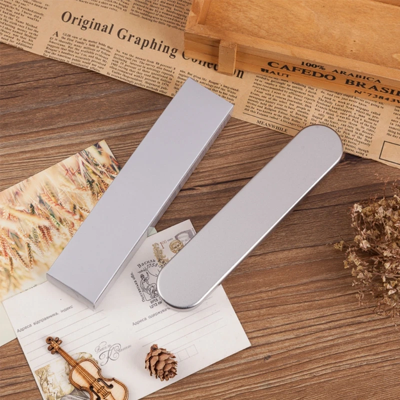 Silver Tin Pencil for Case Pen Storage Box Stationery School Office