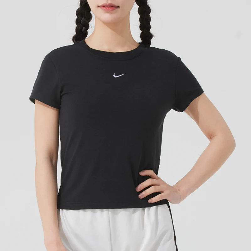 Nike T-Shirt Women's Sportswear Fitness Training Running Exercise Soft Comfortable Breathable Short-Sleeved Top Fv5509-010