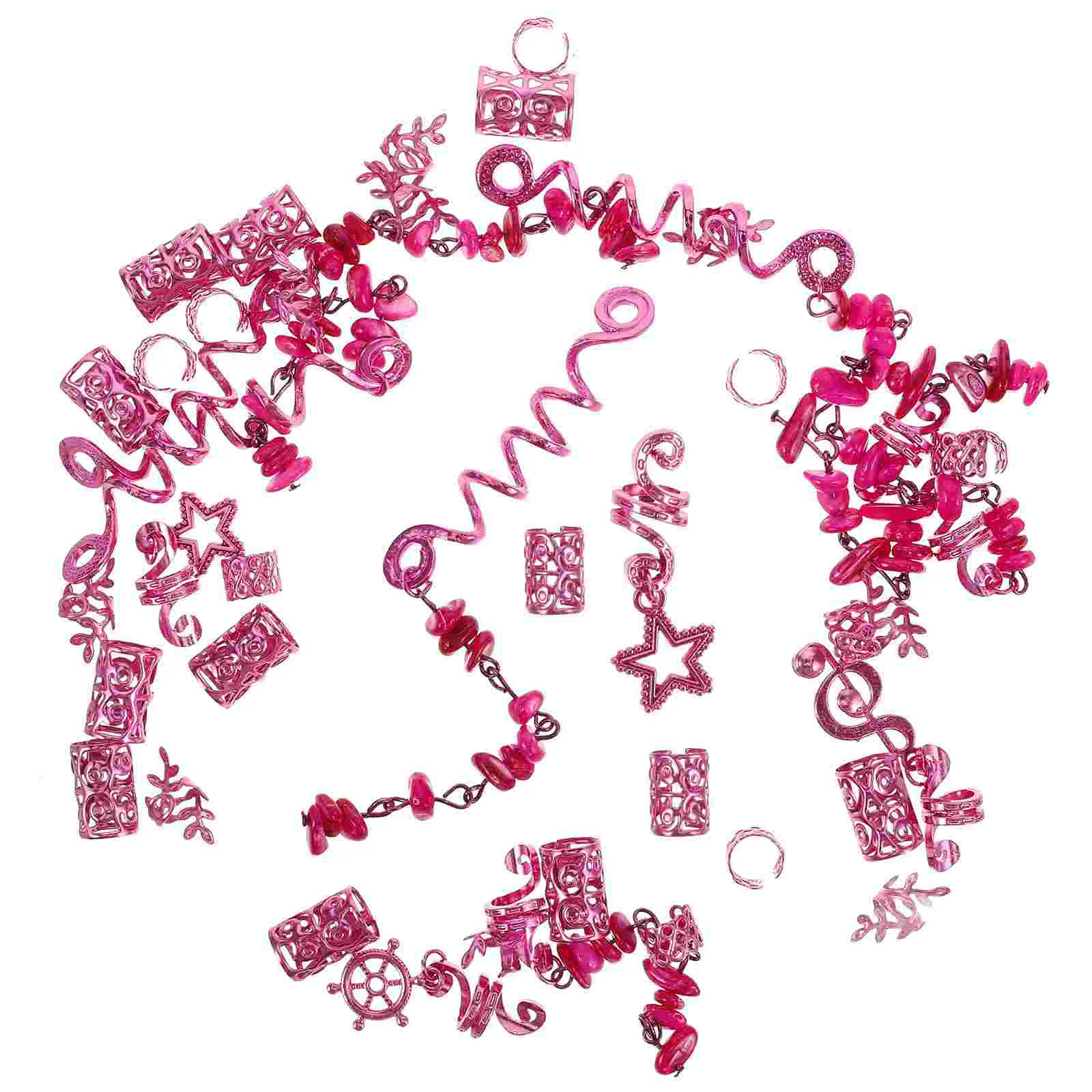 

Braided Hair Accessories Jewelry for Braids Jewels Dreadlock Cuff Charms Locs Girls Men African Beads Locket