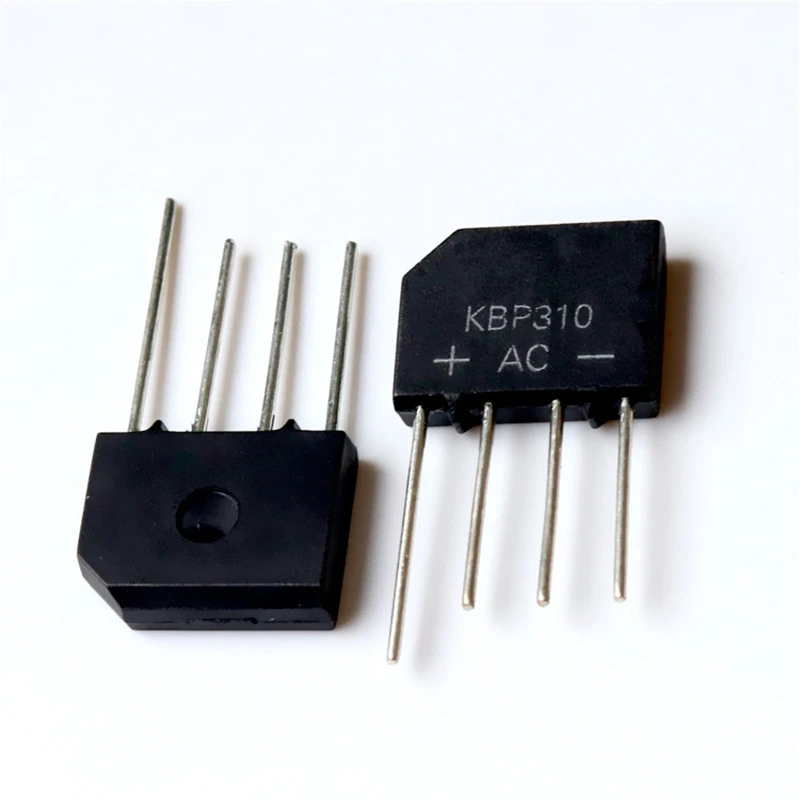 10PCS KBP307 KBP310 ZIP-4 DIP 3A 700V 1000V 1KV EINZELBRÜCKENGLEICHRICHTER