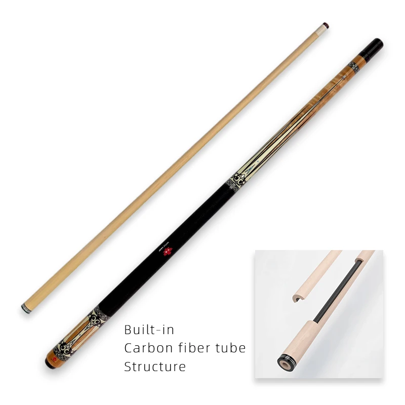 Hot Sale High Quality 1/2 Split Cue Entry Level 12.5mm-13mm Canadian Maple Wood Radial LG-05A Carbon Fiber Customizable Pool Cue