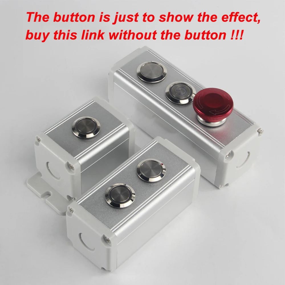 1 2 3 4 5 6 Hole Waterproof Aluminium Alloy Metal Push Button Switch Box with Outdoor Power Control Box 16mm/19mm/22mm Hole Size