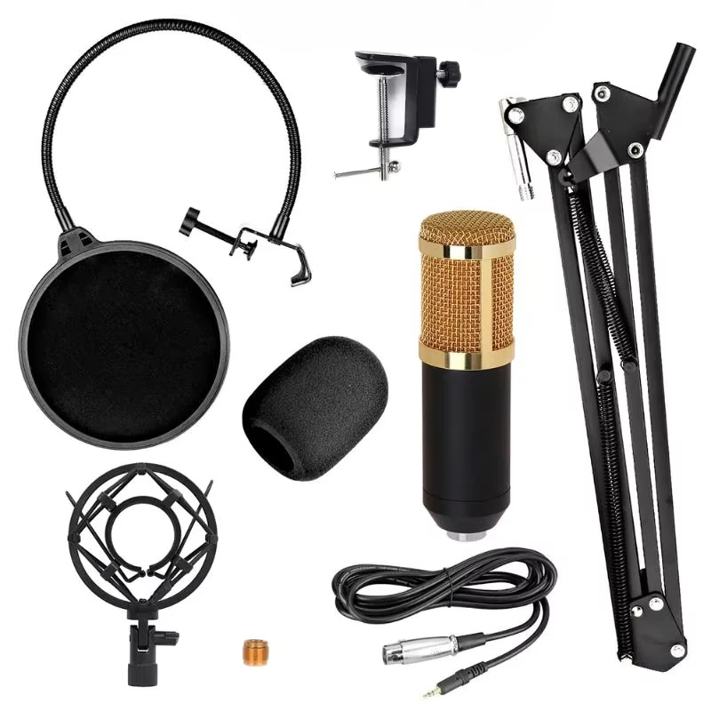 BM-800 Mic Kit Condenser Microphone with Adjustable Mic Suspension Scissor Arm