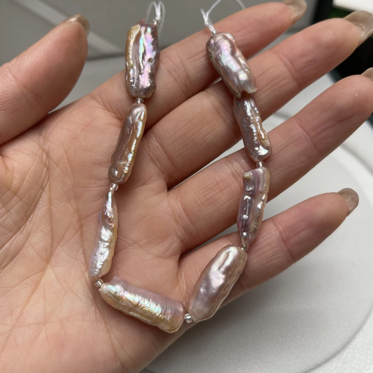 

AAAA Natural Freshwater Pearl 8x20-9x22mm Purple Pipa Strand 18cm Bead Jewelry Make DIY Necklace Bracelet Earrings Accessories