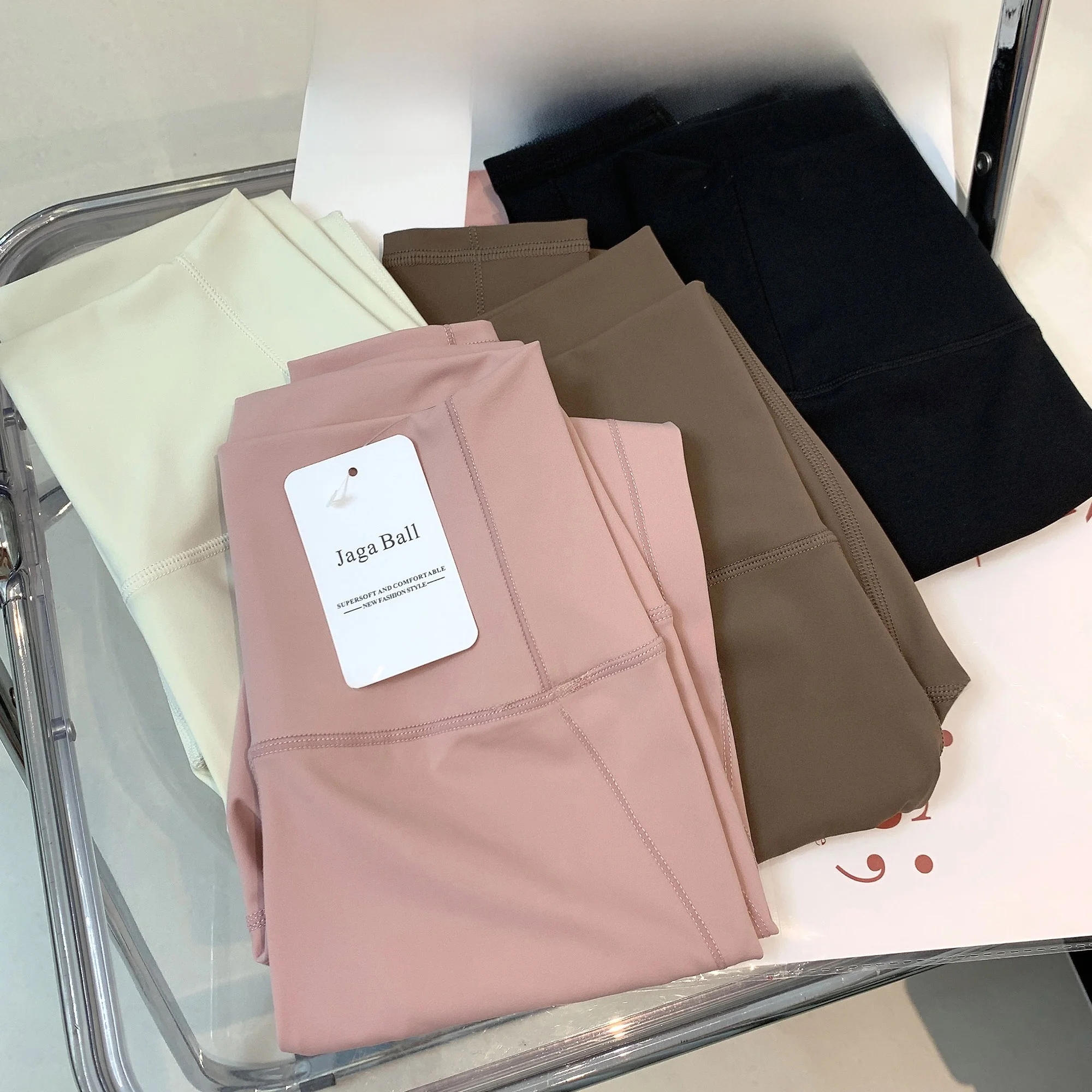 

Sl High-Waist Yoga Pants Women's Running Tight Fit Sports Fitn Trousers Outerwear Comfortable Breathable Nylon Spandex