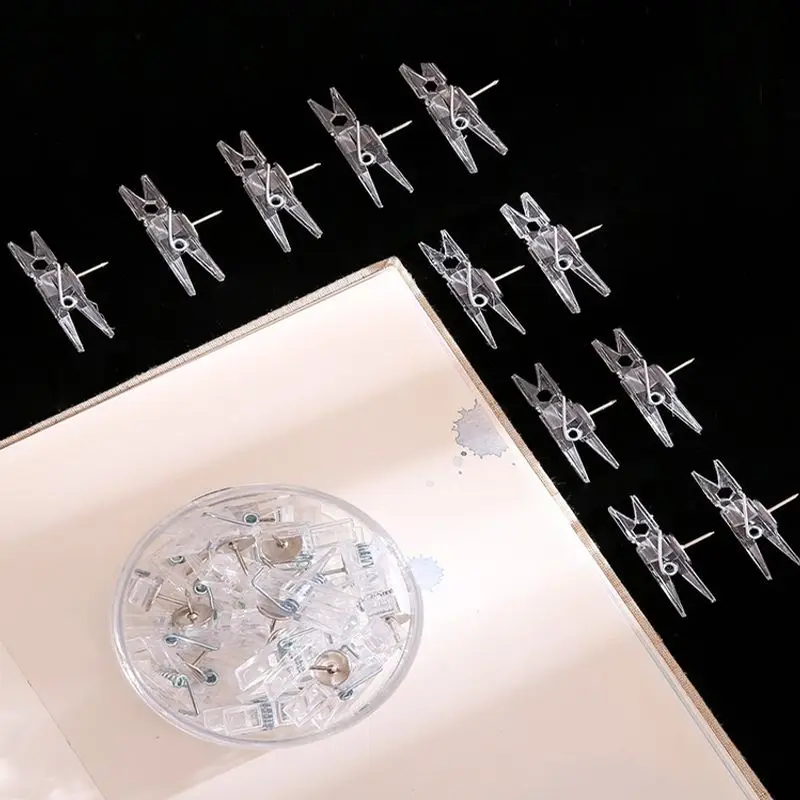 20 pz/scatola perni di cancelleria per ufficio scolastico puntine di plastica durevoli forniture per rilegatura per ufficio