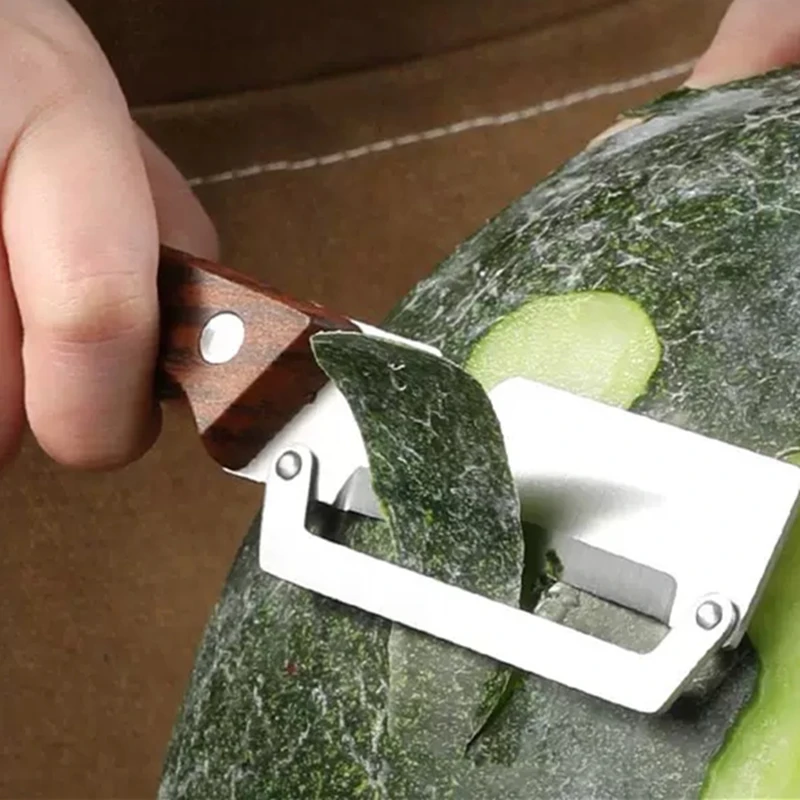 2 in1 Stainless Steel Peeler With Wooden Handle For Peeling And Slicing Fruits And Vegetables | Durable and smooth operation