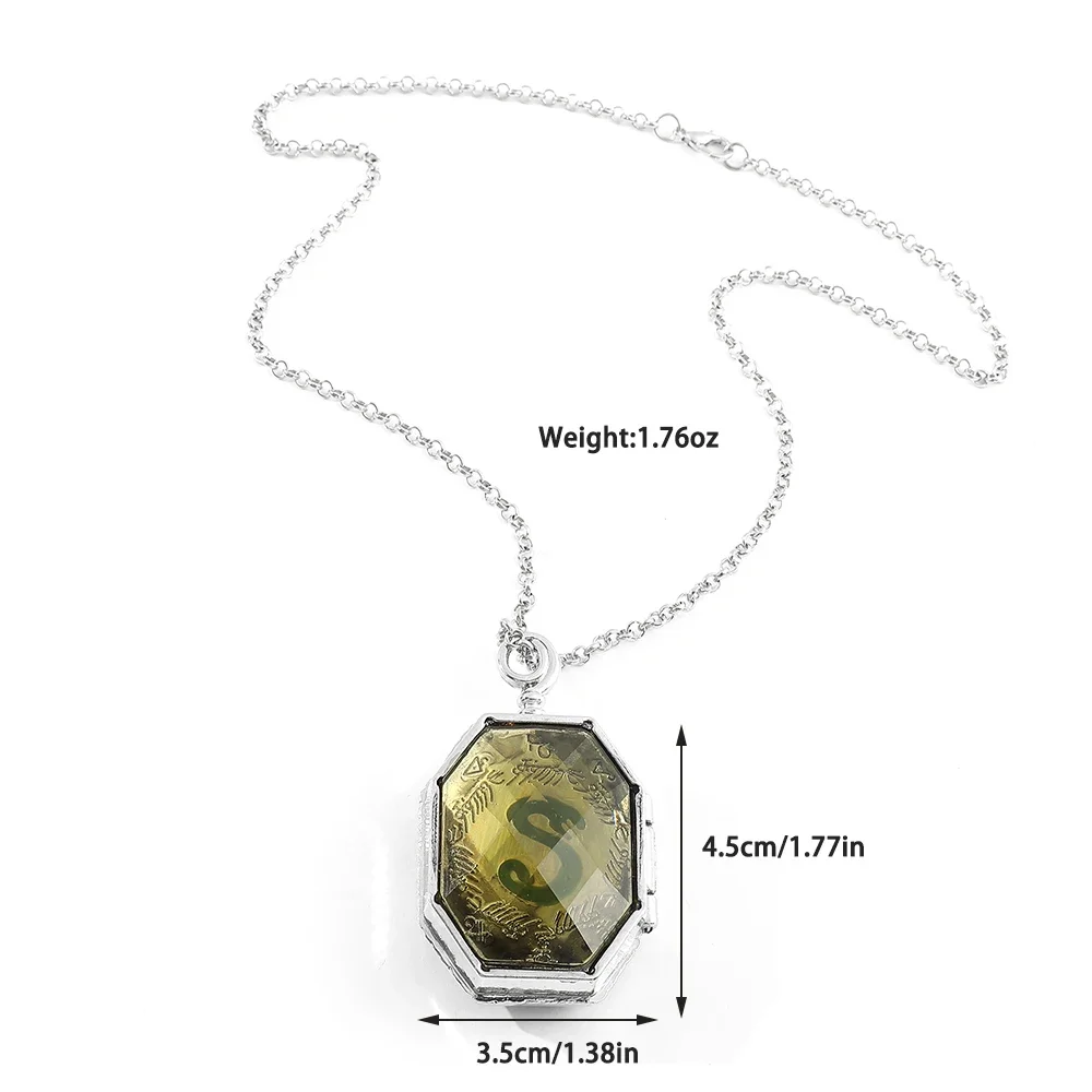 Harry Potter Magical Horcrux Salazar Slytherin Locket Pendant Necklace for Men Women Kids Cosplay Jewelry Gift